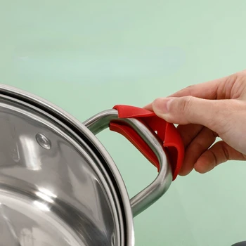 Изолированные прихватки для духовки с нескользящей силиконовой ручкой для сковороды и крышкой предотвращают обжиг