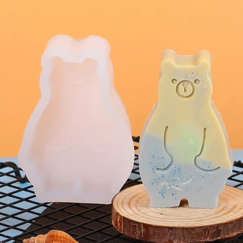 Силиконовые формы для шоколада с медведем 3D Формы для торта с медведем Силиконовые формы в виде животных для мыловарения Выпечки тортов