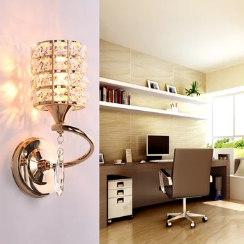 Современный Хрустальный настенный светильник moonlux, Прикроватный Декоративный ночник для гостиной, Украшение дома