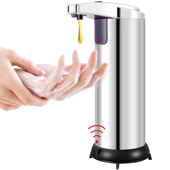 автоматический Дозатор мыла объемом 280 мл, 3 Регулируемых уровня, Бесконтактный Дозатор мыла для рук, Датчик движения, Умное Дезинфицирующее средство для рук