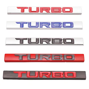 3D Металлический логотип Turbo Эмблема заднего Багажника Автомобиля Значок Наклейка Аксессуары для Audi Volkswagen Ford Nissan Toyota Honda Jeep Volvo Opel
