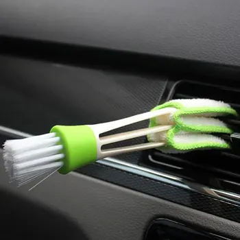 Автомобильные принадлежности Двойная щетка для очистки воздуховыпуска кондиционера, приборной панели салона, мягкая щетка для волос Angel Brush