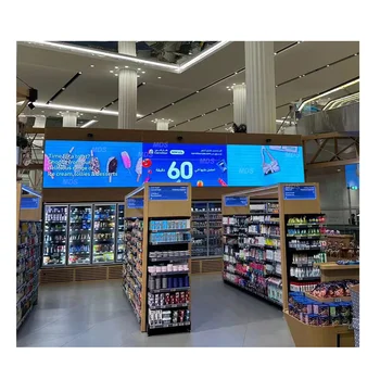 Рекламный светодиодный экран для помещений с большой цифровой вывеской P2.5, Светодиодная панель Фиксированной установки, полноцветная видеостена для магазина